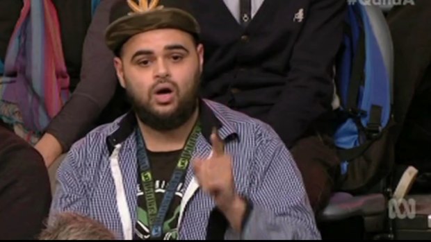 Zaky Mallah's <i>Q&A</i> appearance in June sparked a boycott by the Abbott government.