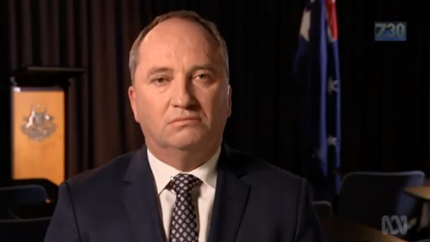 Barnaby Joyce swatted away questions about his affair with a staffer on ABC's 7:30.