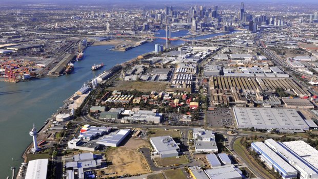 The Fishermans Bend redevelopment zone on the Yarra River.