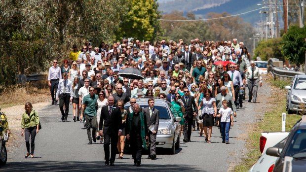 Hundreds of Karen Chetcuti's friends and family attended her funeral in February. 