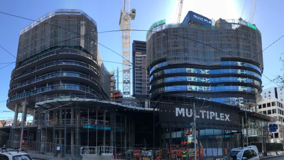 LK Property Group's Capitol Grand (left) being built in Melbourne's South Yarra. 
