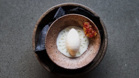 Smoked hay ice-cream and 'lemonade'. 