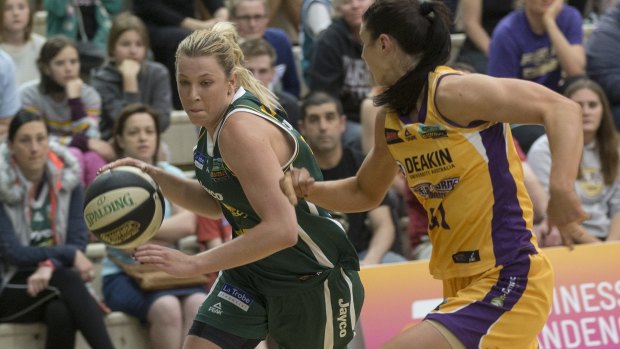 Ranger Sara Blicavs drives to the basket.