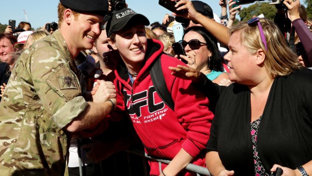 Prince Harry meets his fans in Sydney.
