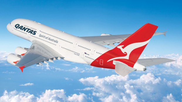 A Qantas A380 aircraft similar to the one that was delayed in Dubai.