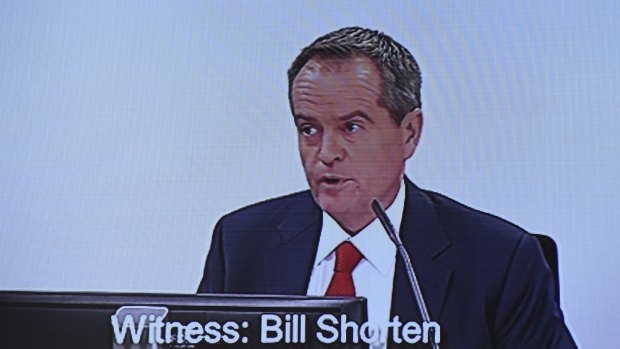 Opposition Leader Bill Shorten was cross-examined at the royal commission.