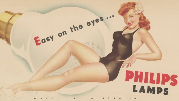 1950s ad (politically incorrect today) featured in National Library of Australia's exhibition The Sell.