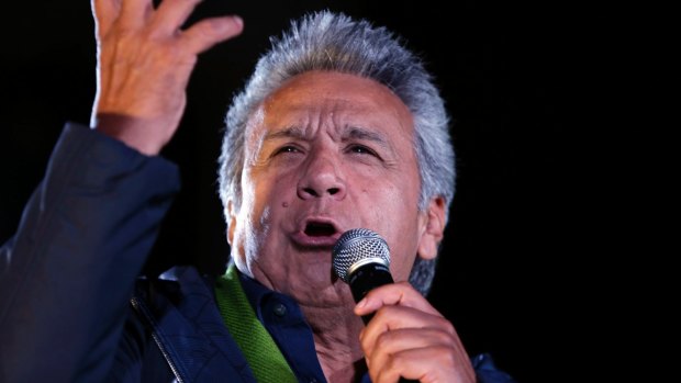 Lenin Moreno, presidential candidate for the party Alianza PAIS.