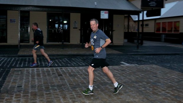 Opposition Leader Bill Shorten during a morning run.