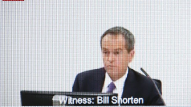 Opposition Leader Bill Shorten appeared before the Royal Commission into Trade Union Governance and Corruption in 2015.