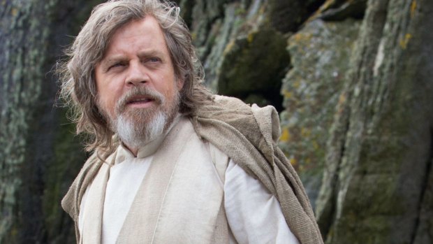 Mark Hamill as Luke Skywalker in The Force Awakens.