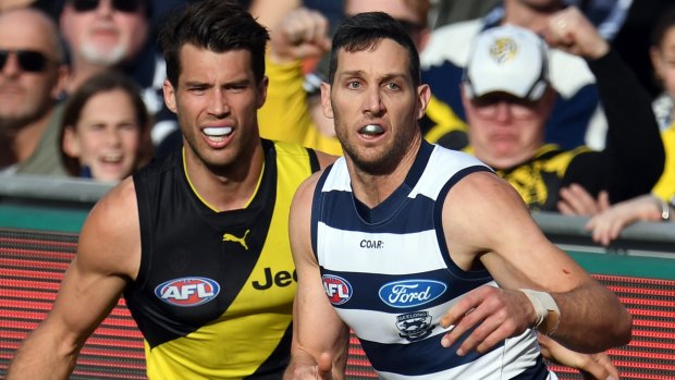Outplayed: Alex Rance and Harry Taylor.