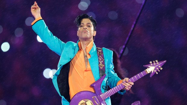 Prince in 2007 performing at the Super Bowl in Miami.