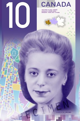 The $10 note that features the first Canadian woman, and the first black person.