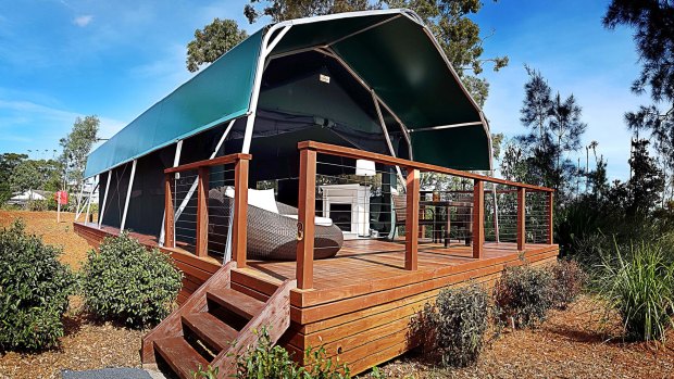 Now that's camping: A luxury tent at Thou Walla Sunset Retreat.