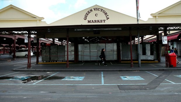 The storage sheds at the Queen Victoria Market.