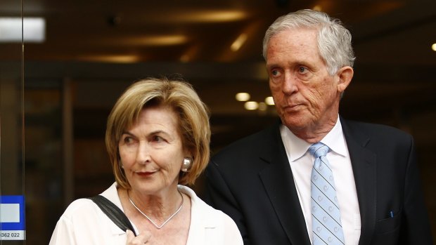 The parents of Lindt Cafe siege victim Katrina Dawson, Jane and Alexander Dawson. The families of Dawson and Johnson pushed for commissioners Scipione and Burn to testify.