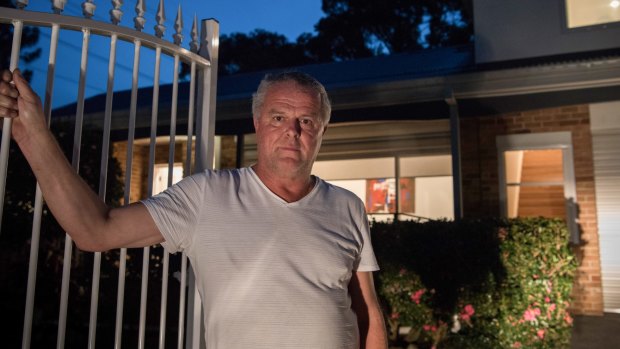 "We are hamstrung": Andrew Murray outside his home in Miranda.