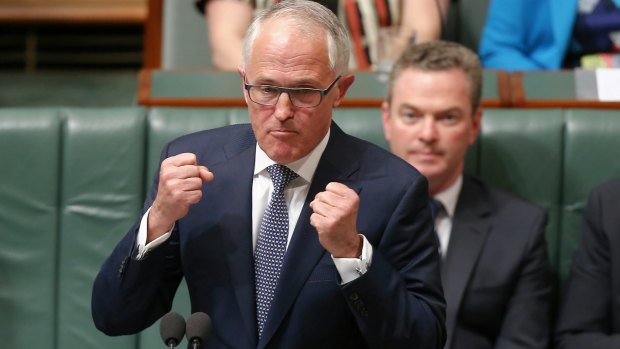 Prime Minister Malcolm Turnbull during question time on Monday. 