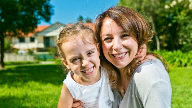 Luana Campione with her four-year-old daughter Zoey at their inner-west home. 