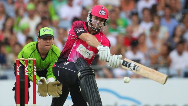 Sixers heavy hitter Michael Lumb shapes as a key figure in the Big Bash League season opener against the Thunder.