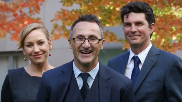 Scott Ludlam (right) and Larissa Waters (left) served as co-deputies to Greens leader Richard Di Natale. 