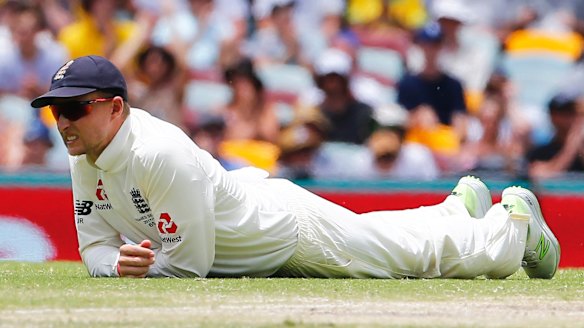 Down for the count: Joe Root looks dejected in the field.