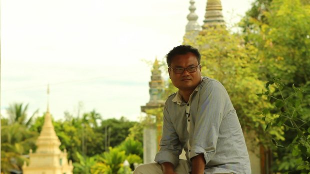 'What he saw broke his heart': Bunhom Chhorn at his father's memorial site in rural western Cambodia.