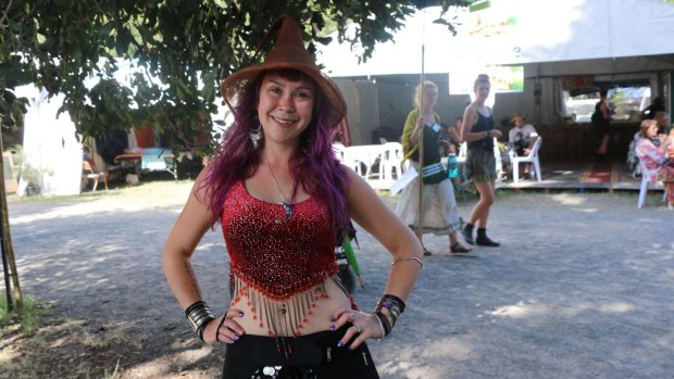 Karla Baker danced the hokey pokey naked at sunrise at last year's Woodford Folk Festival.