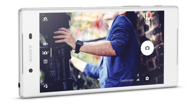 The Xperia Z5 feaures a side-mounted fingerprint scanner and a powerful new camera.