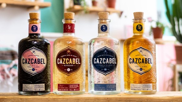 Cazcabel's colourful tequila range.