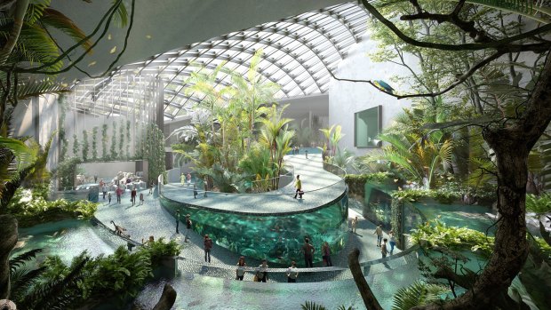 Peddle Thorp Architects China Aquarium render by Binyan.