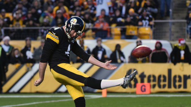 Australian punter Jordan Berry in action with the Pittsburgh Steelers.