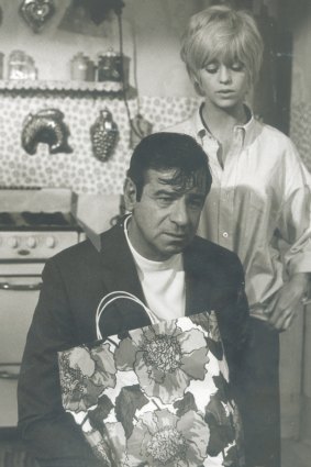 Goldie Hawn and Walter Matthau in a scene from <i>Cactus Flower</i>.