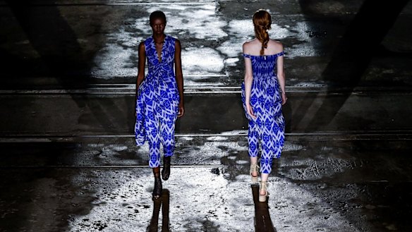 Ikat cloth on the KitX runway, Resort 18.