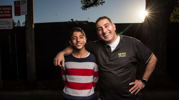 Twelve-year-old Charbel Torbey, with his dad David, has the extremely rare genetic condition tyrosinaemia type 1 (HT-1).