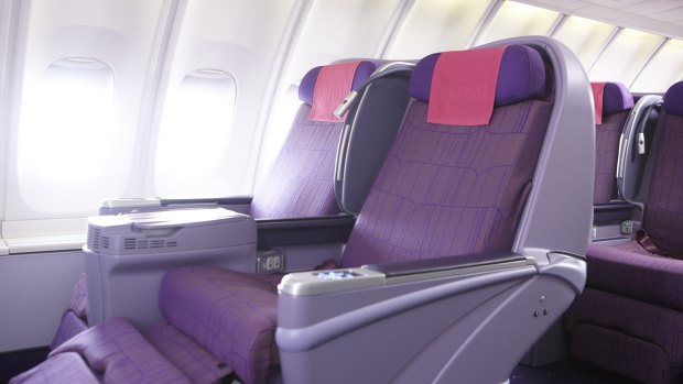 Thai Airways' older 747 business class seats. Long may they live.