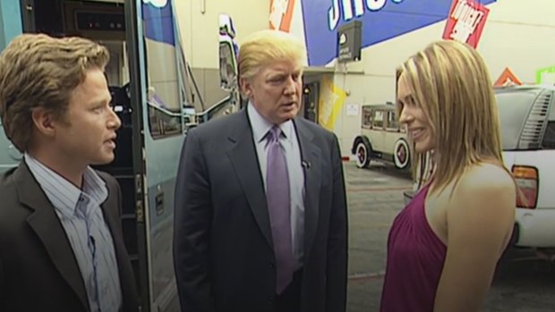 Donald Trump prepares for his cameo on Days of Our Lives in 2005, after making lewd comments on the bus.