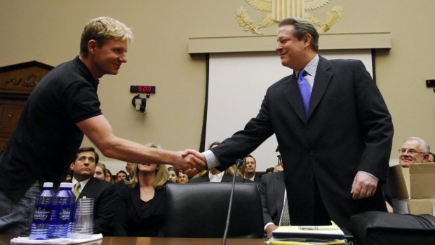 Bjorn Lomborg with Al Gore at a Washington climate-change hearing in 2007.