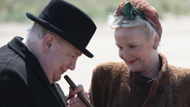 Brian Cox as Winston Churchill and Miranda Richardson as wife Clementine in <i>Churchill</i>. 