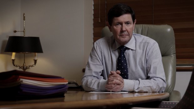 Kevin Andrews in his ministerial suite in Parliament House.