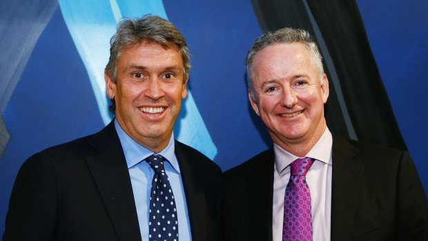 One that fell through the cracks? Nine chief executive Hugh Marks (right) and former boss David Gyngell. 