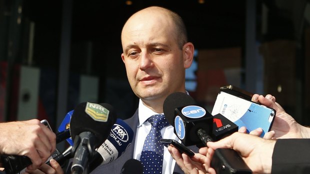 Holding firm: NRL Chief Executive Todd Greenberg has shied away from a revenue-sharing model, instead vowing to increase player payments by 45 per cent over the next four years.