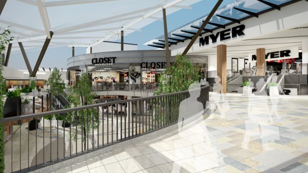 The new Myer store is part of Scentre Group's $310 million Westfield Warringah mall redevelopment