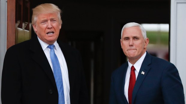 President-elect Donald Trump, left, with Vice-President-elect Mike Pence. Trump seems drawn to hotheads and bigots as he looks to build his administration.