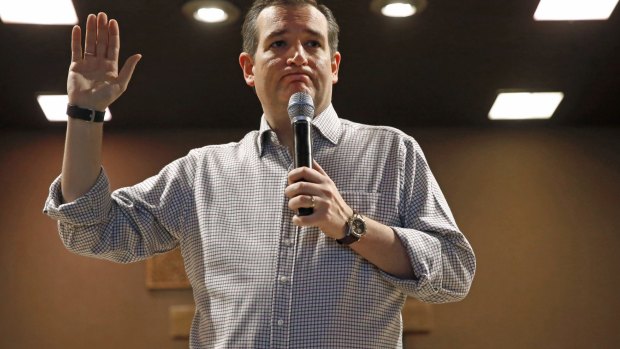Republican presidential candidate Senator Ted Cruz in Iowa.