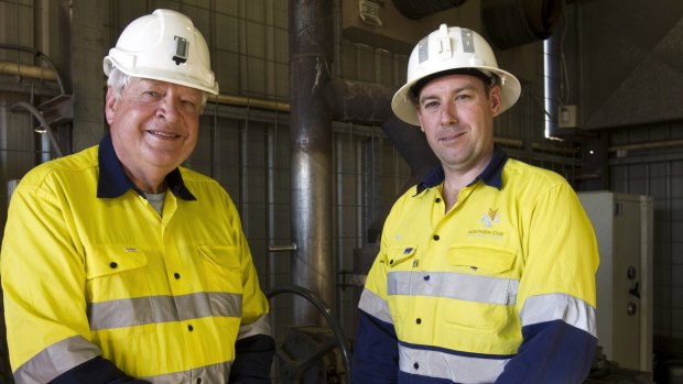 Northern Star Resources non-executive chairman Chris Rowe, left,   managing director Bill Beament.