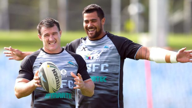 We missed you this much: Paul Gallen returns for the Sharks this week. 