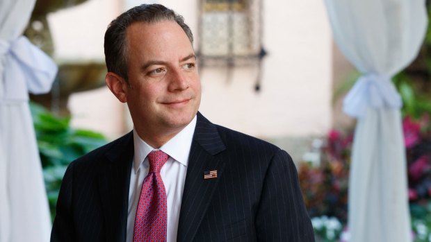 Reince Priebus, chief of staff for President-elect Donald Trump, arrives at Mar-a-Lago, on Wednesday.