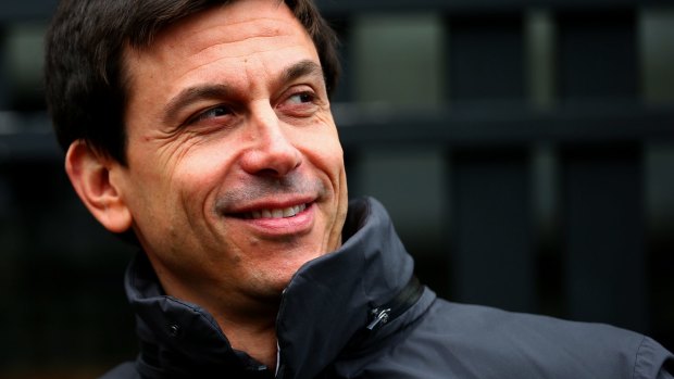 Winners are grinners: Mercedes GP boss Toto Wolff.